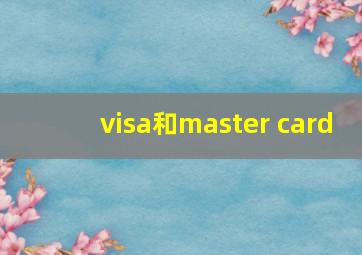 visa和master card